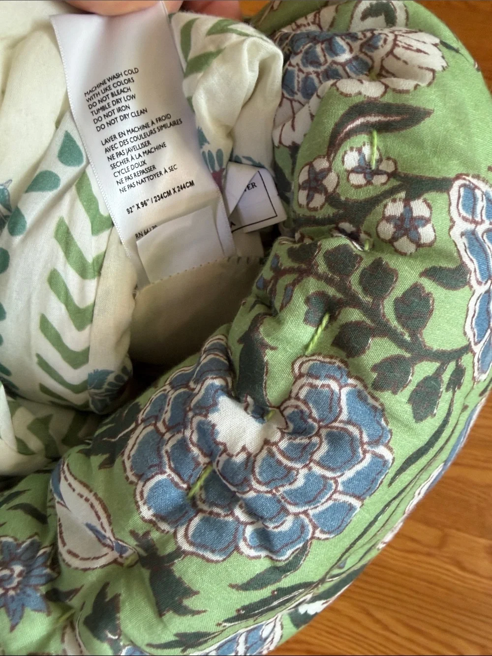 Anthropologie Cotton Voile Printed Quilt Size Queen NWT
